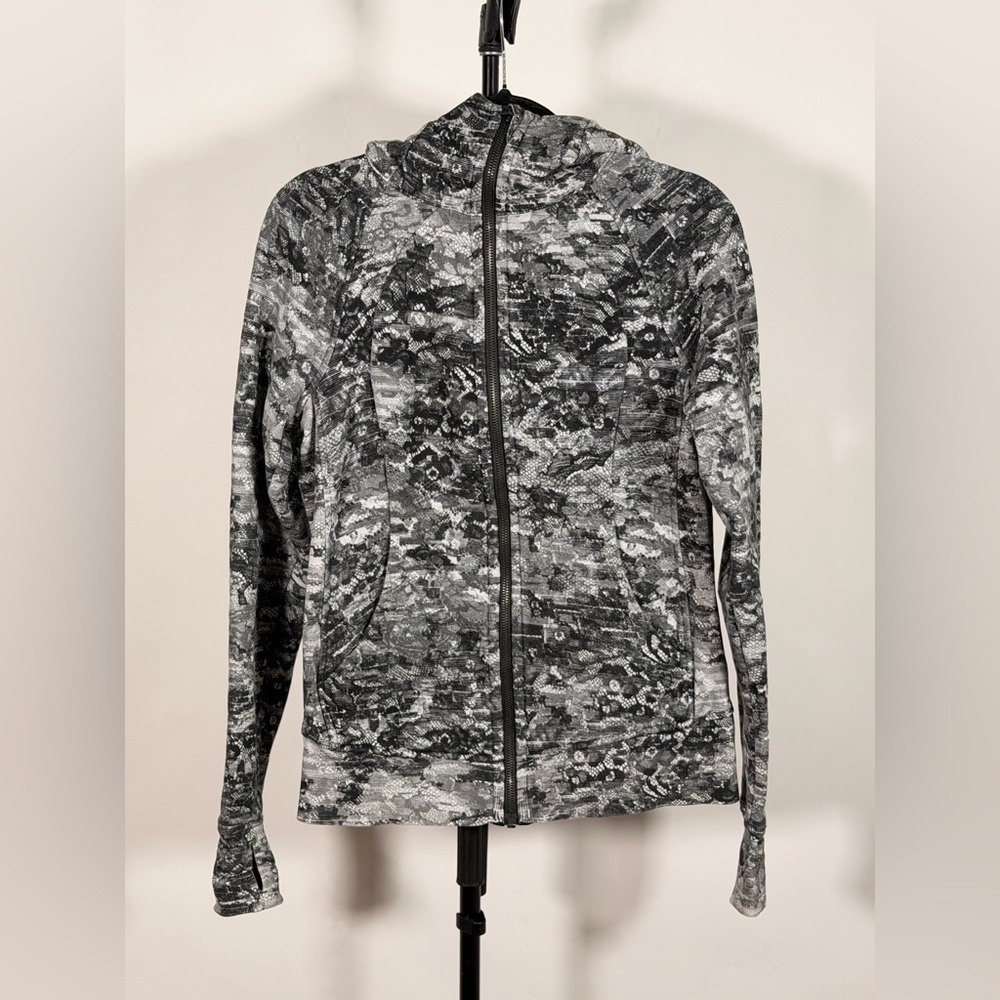 NWOT Lululemon Scuba Hoodie *Light Cotton Fleece Masked Lace Starlight Black - Picture 5 of 8